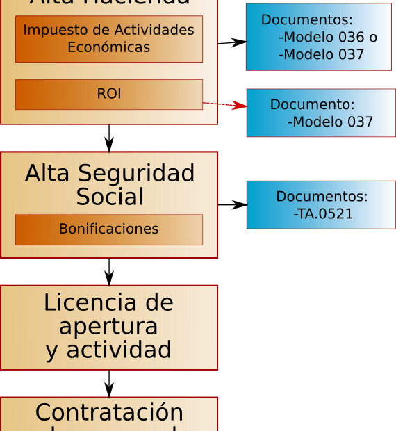 Resumen pasos a dar para darse de alta como autónomo profesional