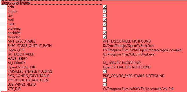 CMake Ungrouped entries